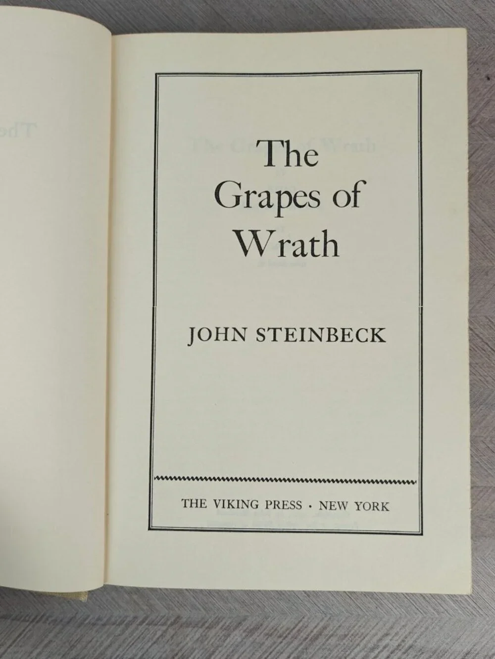 The Grapes Of Wrath John Steinbeck Hardcover 1939 Viking Press